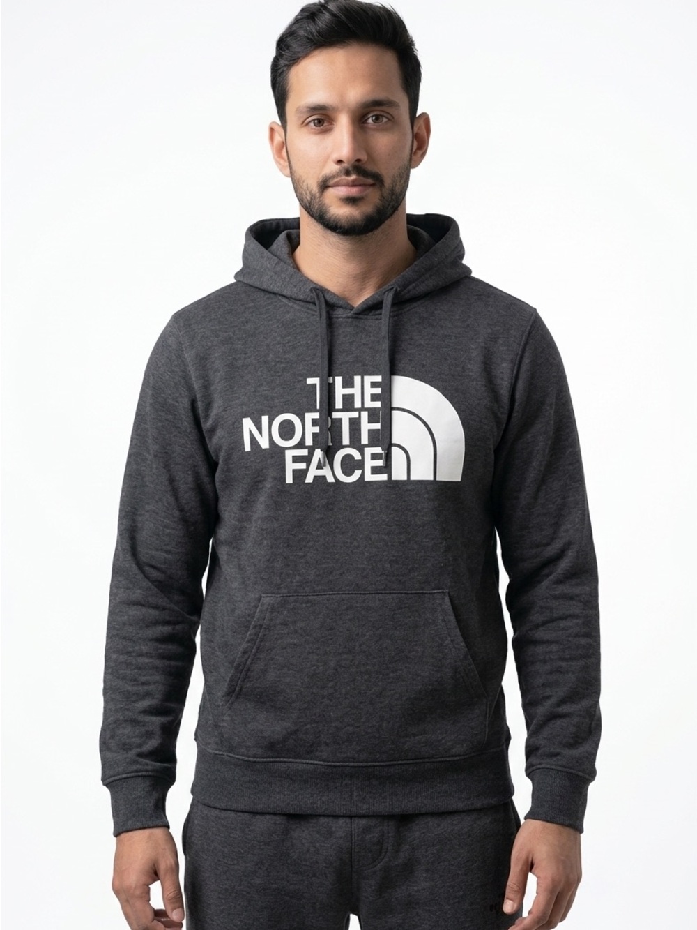 The North Face Mens Half Dome Logo Pullover Hoodie Charcoal Gray Small‎ S